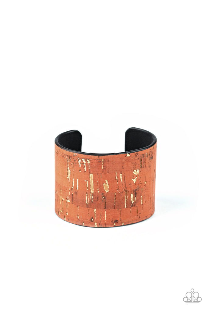 Up To Scratch - Orange "Cork Bracelet" Paparazzi Accessories